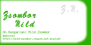 zsombor mild business card